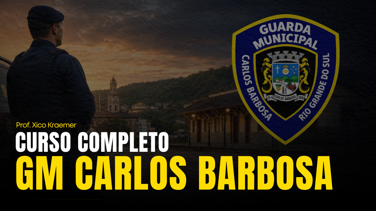 Capa do curso Guarda Municipal de Carlos Barbosa