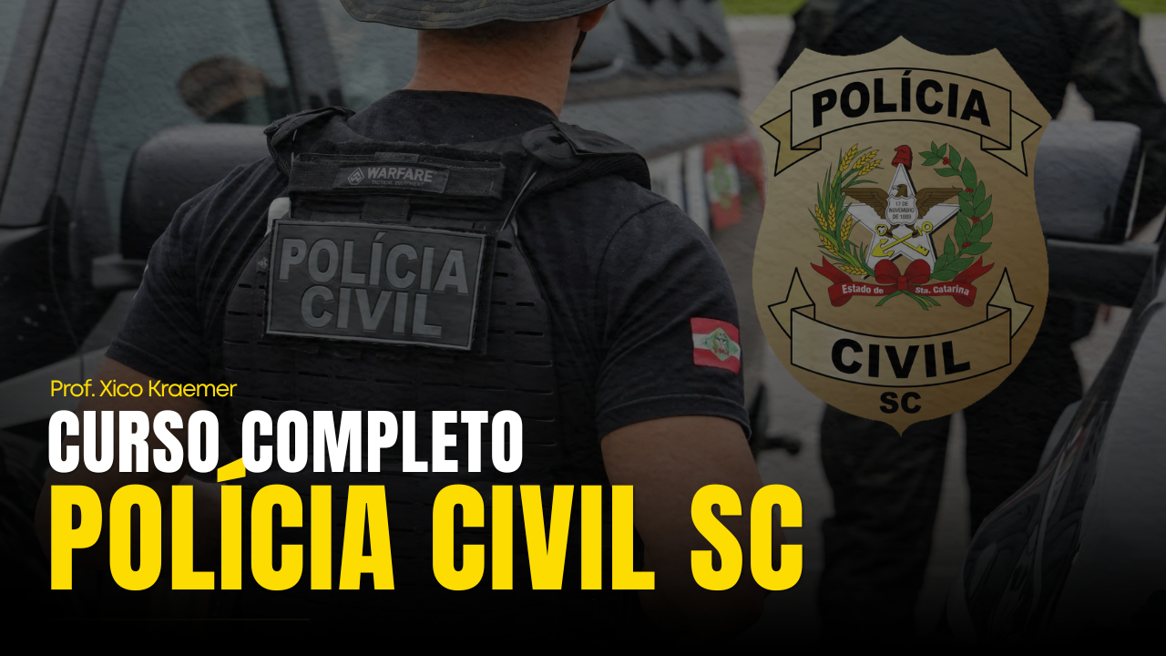 Capa do curso Polícia Civil de Santa Catarina — Agente e Escrivão
