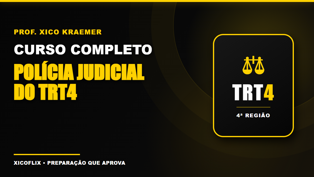 Capa do curso Polícia Judicial do TRT4
